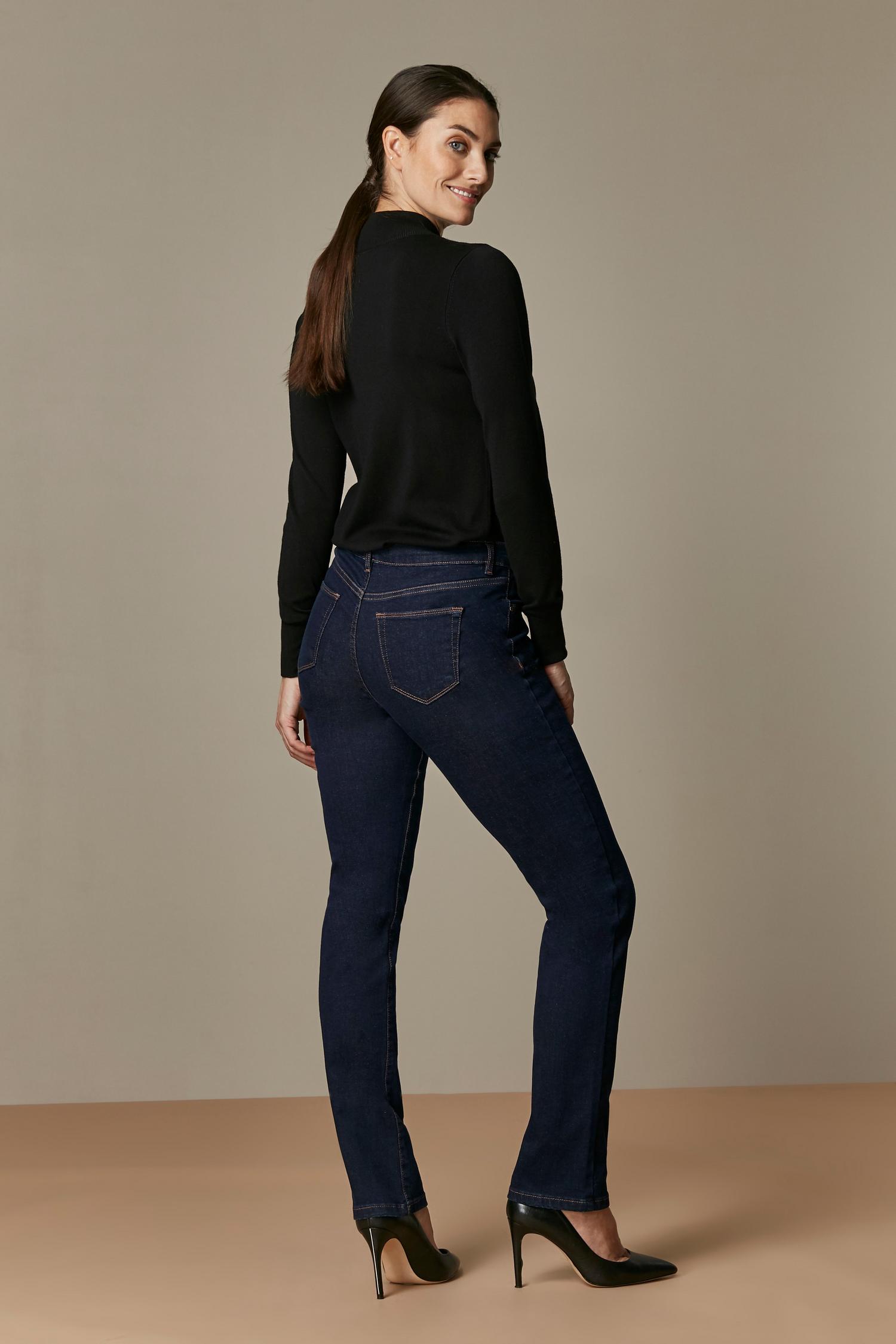 straight leg jeans dark blue